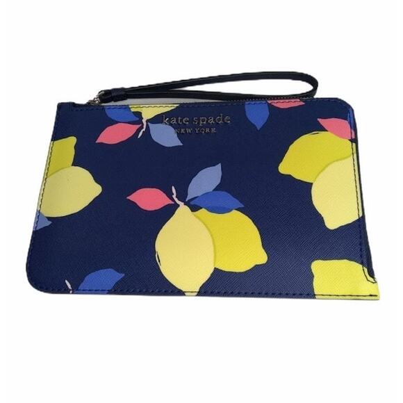 Kate Spade Cameron Medium Lemon Wristlet Bag - Picture 4 of 5